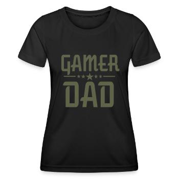 Gamer Dad Funny - Women's Functional T-Shirt - black - Front - AI Model Female 172 light (172cm)