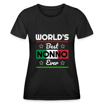 World's Best Nonno Ever Shirt - Italian Grandfathe - Women's Functional T-Shirt - black - Front - AI Model Female 172 light (172cm)