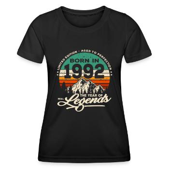 Legends are born in 1992 - Women's Functional T-Shirt - black - Front - AI Model Female 172 light (172cm)