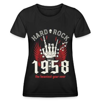 Jahrgang 1958 Musikerfest 65-jähriges Jubiläum - Frauen Funktions-T-Shirt - Schwarz - Vorne - AI Model Female 172 light (172cm)