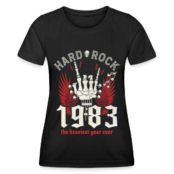 Born in 1983 Musician party 40 years anniversary - Women's Functional T-Shirt - black - Front - AI Model Female 172 light (172cm)