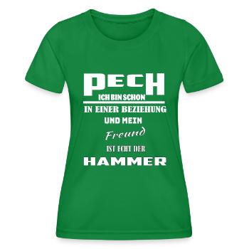 Ich Bin vergeben - Frauen Funktions-T-Shirt - Kelly Green - Vorne - AI Model Female 172 dark (172cm)