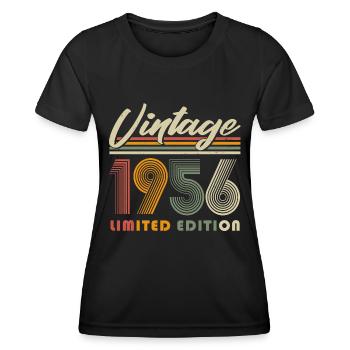 1956 Vintage Vintage Retro Birthday - Women's Functional T-Shirt - black - Front - AI Model Female 172 light (172cm)