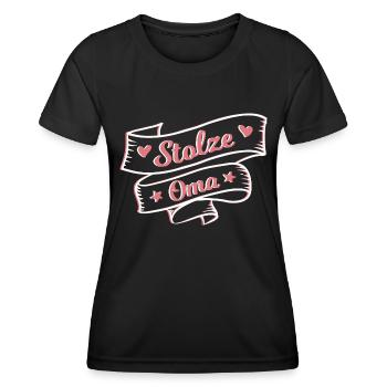 Stolze Oma Enkelkinder - Frauen Funktions-T-Shirt - Schwarz - Vorne - AI Model Female 172 light (172cm)