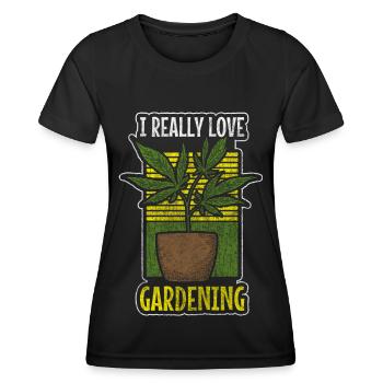 Marijuana Vaping Cbd - T-shirt sport Femme - noir - Devant - AI Model Female 172 light (172cm)