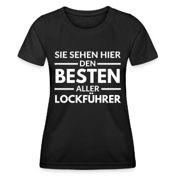 Sie sehen hier den Besten aller Lockführer - Frauen Funktions-T-Shirt - Schwarz - Vorne - AI Model Female 172 light (172cm)