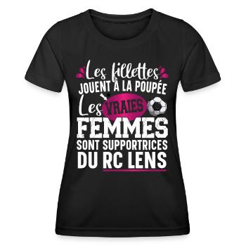Lens Lensois Supportrice Football Cadeau Femme - T-shirt sport Femme - noir - Devant - AI Model Female 172 light (172cm)