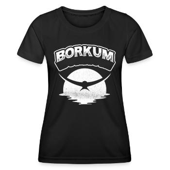 Borkum Seagull Island Shirt - Women's Functional T-Shirt - black - Front - AI Model Female 172 light (172cm)