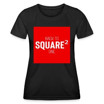 Square Streetwear: Fun & Clear Statement - T-shirt sport Femme - noir - Devant - AI Model Female 172 light (172cm)