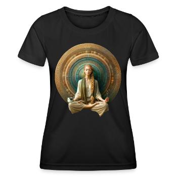 Zen-Harmonie-Mandala - Frauen Funktions-T-Shirt - Schwarz - Vorne - AI Model Female 172 light (172cm)