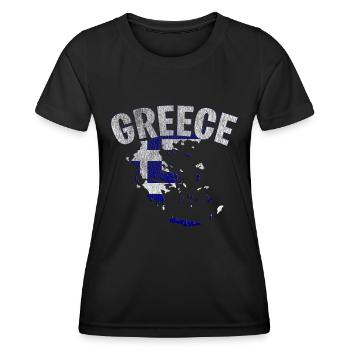 Griechenland - Frauen Funktions-T-Shirt - Schwarz - Vorne - AI Model Female 172 light (172cm)