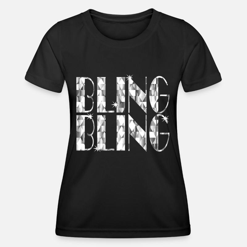 BLING BLING - Women's Functional T-Shirt - black