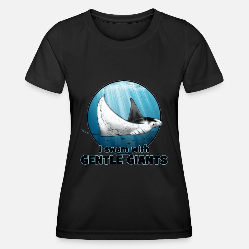 manta ray - Women's Functional T-Shirt - black