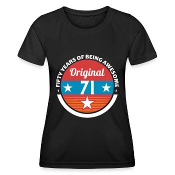 Original 71 1971 50th Birthday 50 Years Vintage - Women's Functional T-Shirt - black - Front - AI Model Female 172 light (172cm)