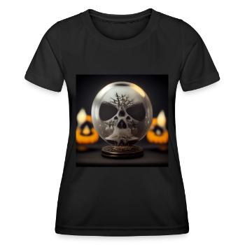 Boule à neige crépitante - T-shirt sport Femme - noir - Devant - AI Model Female 172 light (172cm)