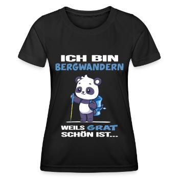 Bergwandern Gratwanderung Berghütte servus alpin - Frauen Funktions-T-Shirt - Schwarz - Vorne - AI Model Female 172 light (172cm)