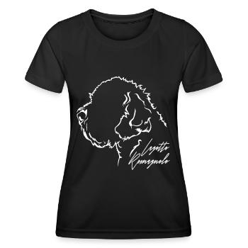 LAGOTTO ROMAGNOLO Profil Hunde Hund Wilsigns - Frauen Funktions-T-Shirt - Schwarz - Vorne - AI Model Female 172 light (172cm)