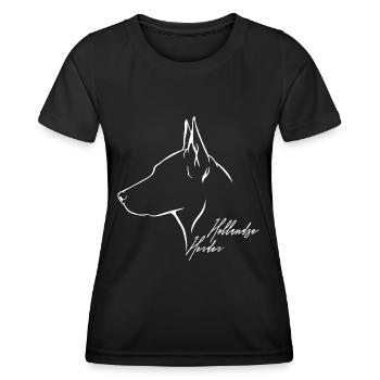 HOLLANDSE HERDER Profil Chiens Chiens Wilsigns - T-shirt sport Femme - noir - Devant - AI Model Female 172 light (172cm)