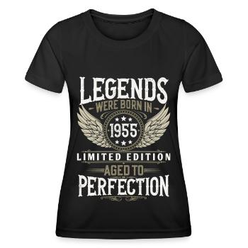 Born in 1955 Legends Birthday Gift - Women's Functional T-Shirt - black - Front - AI Model Female 172 light (172cm)
