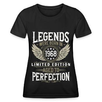 Born in 1968 Legends Birthday Gift - Women's Functional T-Shirt - black - Front - AI Model Female 172 light (172cm)