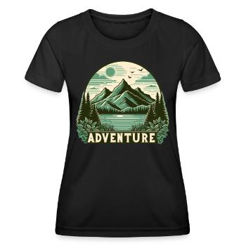 Aventure - T-shirt sport Femme - noir - Devant - AI Model Female 172 light (172cm)