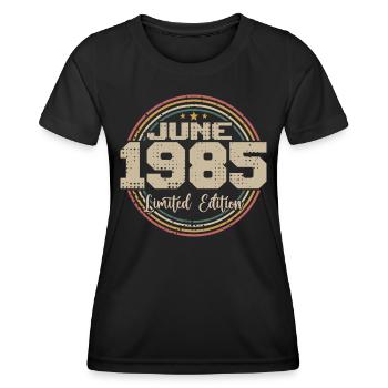 Born in June 1985 Birthday 11985 June 1985 June - Women's Functional T-Shirt - black - Front - AI Model Female 172 light (172cm)