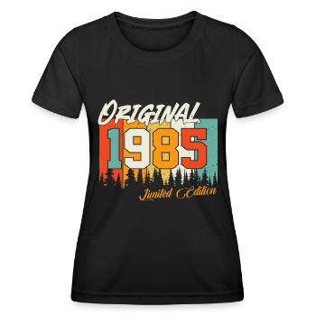 1985 Edition Limitée 1985 Vintage Anniversaire - T-shirt sport Femme - noir - Devant - AI Model Female 172 light (172cm)