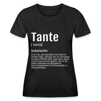 Tante Definition - Frauen Funktions-T-Shirt - Schwarz - Vorne - AI Model Female 172 light (172cm)