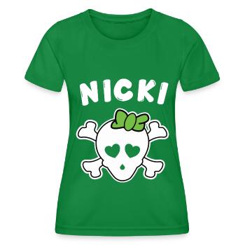 Piratin Nicki Design für Mädchen und Frauen - Frauen Funktions-T-Shirt - Kelly Green - Vorne - AI Model Female 172 dark (172cm)