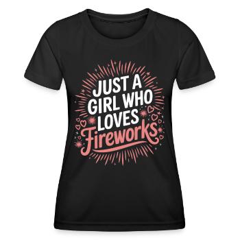Pyrotechnics Fireworks Pyrotechnics - Women's Functional T-Shirt - black - Front - AI Model Female 172 light (172cm)
