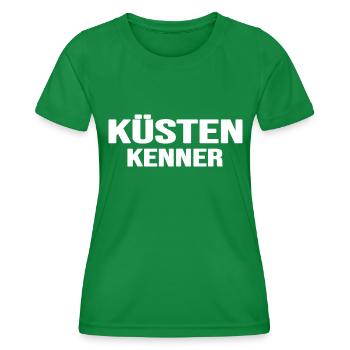 Kapitän Seebär Küste Moin Moin Brandung Anker - Frauen Funktions-T-Shirt - Kelly Green - Vorne - AI Model Female 172 dark (172cm)