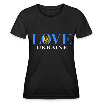 UKRAINE "ukrainisch" slava ukraini selenskyj - Frauen Funktions-T-Shirt - Schwarz - Vorne - AI Model Female 172 light (172cm)