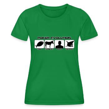Poker-Entwicklung - Frauen Funktions-T-Shirt - Kelly Green - Vorne - AI Model Female 172 dark (172cm)