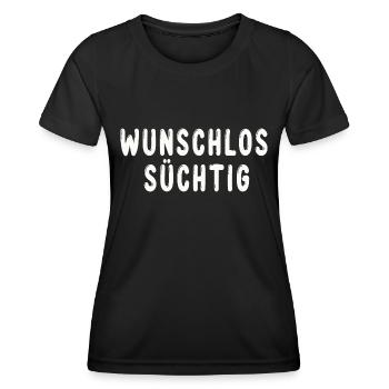Wunschlos Süchtig - Frauen Funktions-T-Shirt - Schwarz - Vorne - AI Model Female 172 light (172cm)