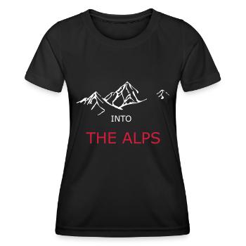 text into the alps - T-shirt sport Femme - noir - Devant - AI Model Female 172 light (172cm)