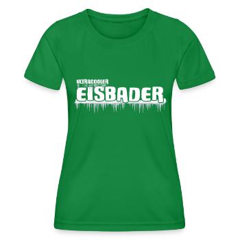 Eisbader cooler Winterschwimmer im Frost - Frauen Funktions-T-Shirt - Kelly Green - Vorne - AI Model Female 172 dark (172cm)