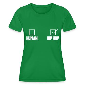 HipHop MC Gangster Rap Hip Hopper - Women's Functional T-Shirt - kelly green - Front - AI Model Female 172 dark (172cm)