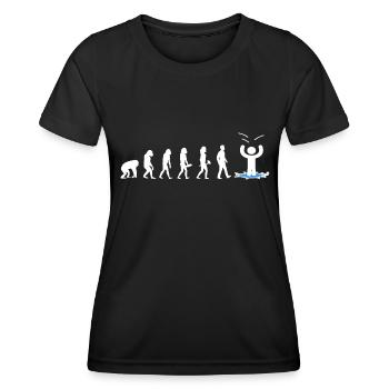ice bathing ice cold ice bath evolution kneipp ice hole - Women's Functional T-Shirt - black - Front - AI Model Female 172 light (172cm)