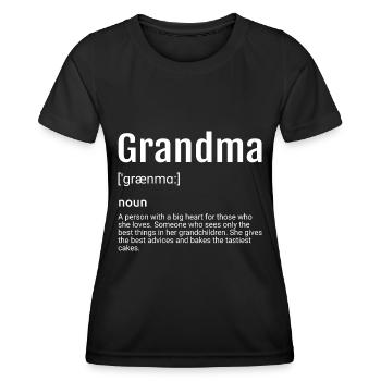 Grandma Definition - Women's Functional T-Shirt - black - Front - AI Model Female 172 light (172cm)