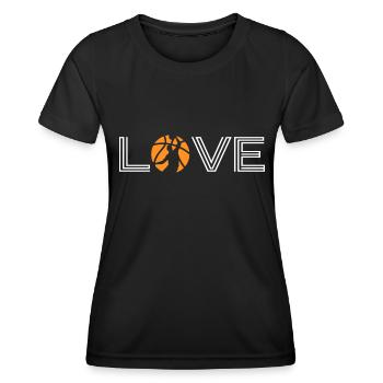 basketball "love-basketball" basketballspiel dunk - Frauen Funktions-T-Shirt - Schwarz - Vorne - AI Model Female 172 light (172cm)