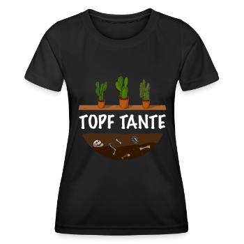 Topf Tante Gärtner Frauen Garten - Frauen Funktions-T-Shirt - Schwarz - Vorne - AI Model Female 172 light (172cm)
