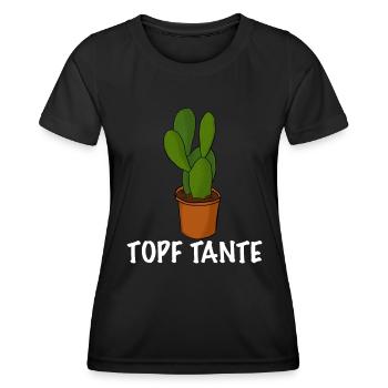 Topf Tante Gärtner Frauen Garten - Frauen Funktions-T-Shirt - Schwarz - Vorne - AI Model Female 172 light (172cm)