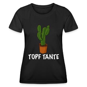 Topf Tante Gärtner Frauen Garten - Frauen Funktions-T-Shirt - Schwarz - Vorne - AI Model Female 172 light (172cm)