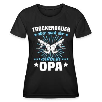 Trockenbauer Opa Geschenk Trockenbaumonteur Opas - Frauen Funktions-T-Shirt - Schwarz - Vorne - AI Model Female 172 light (172cm)