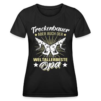 Trockenbauer Opa Geschenk Trockenbaumonteur Opas - Frauen Funktions-T-Shirt - Schwarz - Vorne - AI Model Female 172 light (172cm)