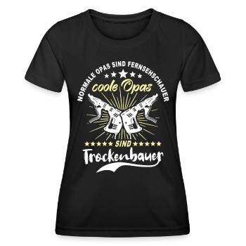 Trockenbauer Opa Geschenk Trockenbaumonteur Opas - Frauen Funktions-T-Shirt - Schwarz - Vorne - AI Model Female 172 light (172cm)