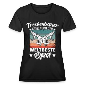 Trockenbauer Opa Geschenk Trockenbaumonteur Opas - Frauen Funktions-T-Shirt - Schwarz - Vorne - AI Model Female 172 light (172cm)
