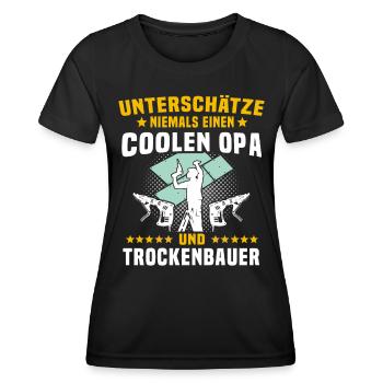 Trockenbauer Opa Geschenk Trockenbaumonteur Opas - Frauen Funktions-T-Shirt - Schwarz - Vorne - AI Model Female 172 light (172cm)