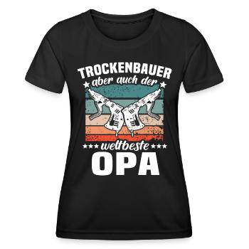 Trockenbau Opa Trockenbauer Opas - Frauen Funktions-T-Shirt - Schwarz - Vorne - AI Model Female 172 light (172cm)