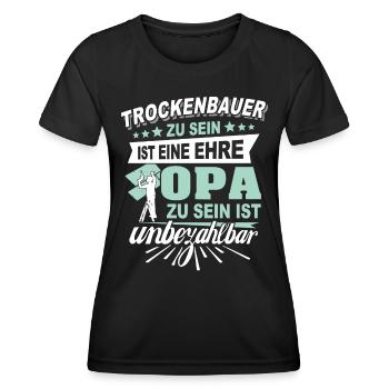 Trockenbau Opa Trockenbauer Opas - Frauen Funktions-T-Shirt - Schwarz - Vorne - AI Model Female 172 light (172cm)